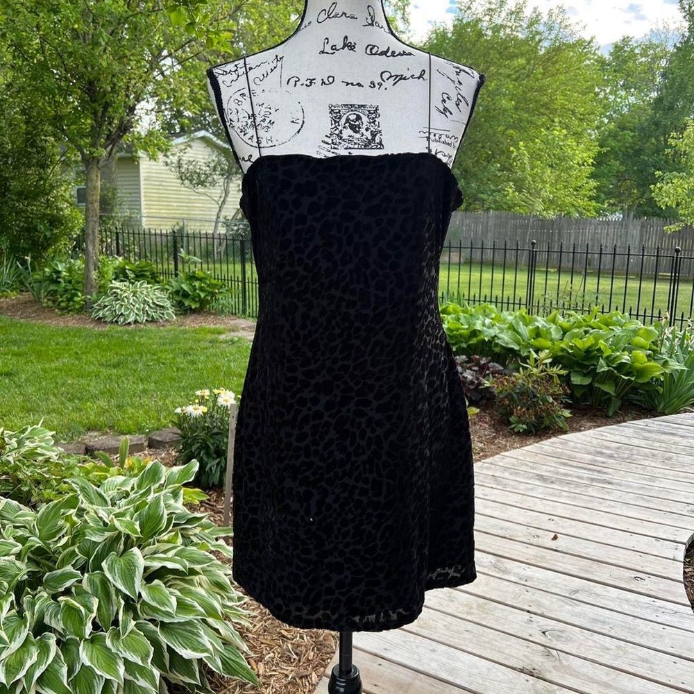 Velvet Cheetah Print Dress